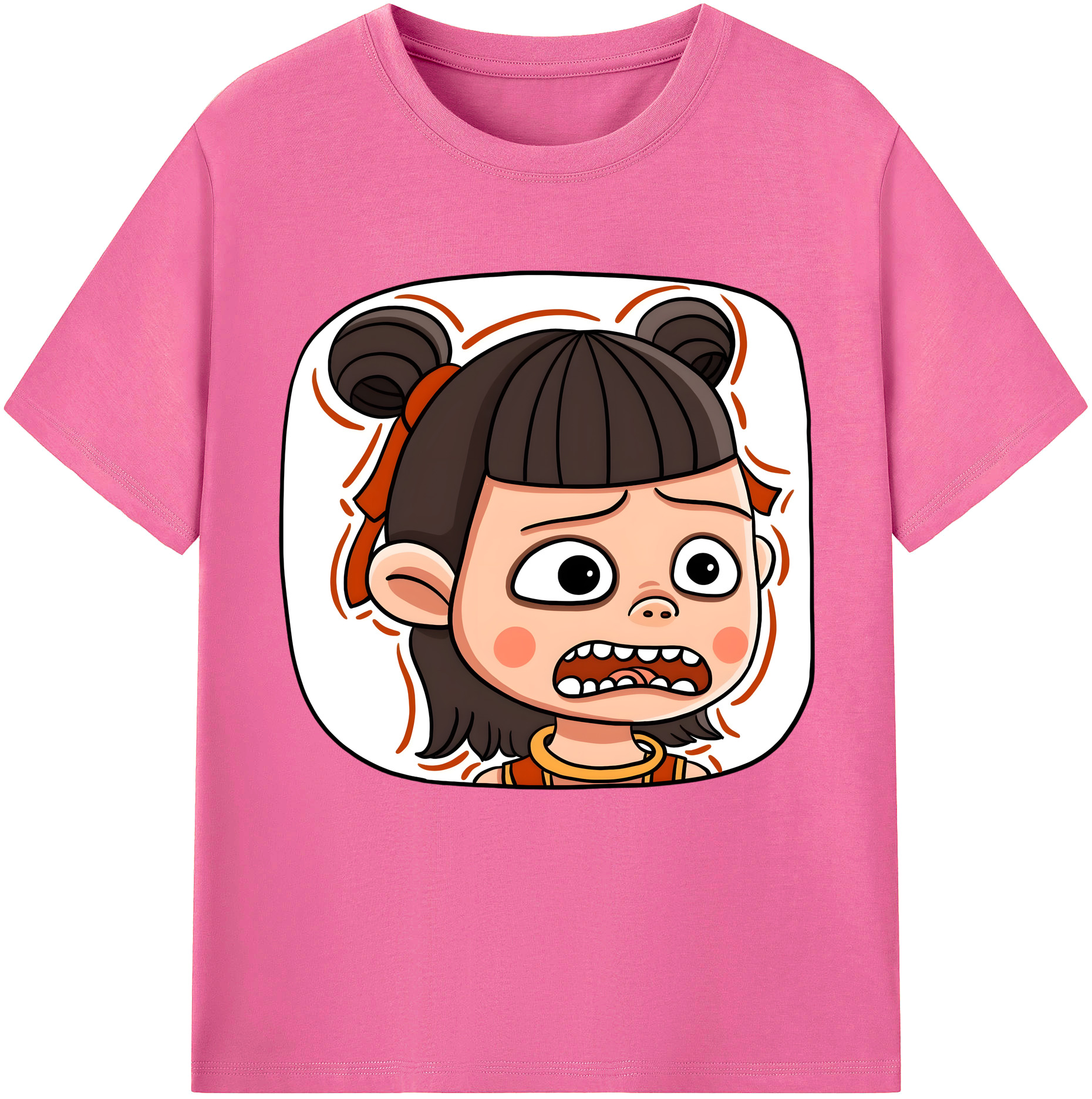 （画像用） Ne Zha 2 ナタ 魔童の大暴れ レディースカジュアルプリントTシャツ（綿100％）